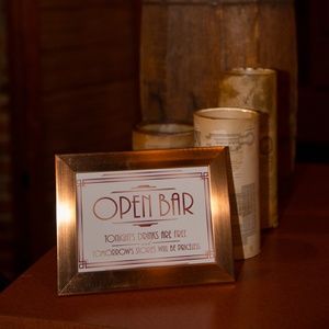 Gatsby Inspired Rose Gold Signage Set